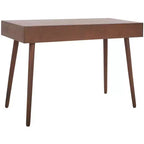 Scrivania 2 cassetti | Legno e MDF, Stile Classico, Nero/Marrone/Bianco anticato