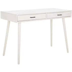 Scrivania 2 cassetti | Legno e MDF, Stile Classico, Nero/Marrone/Bianco anticato