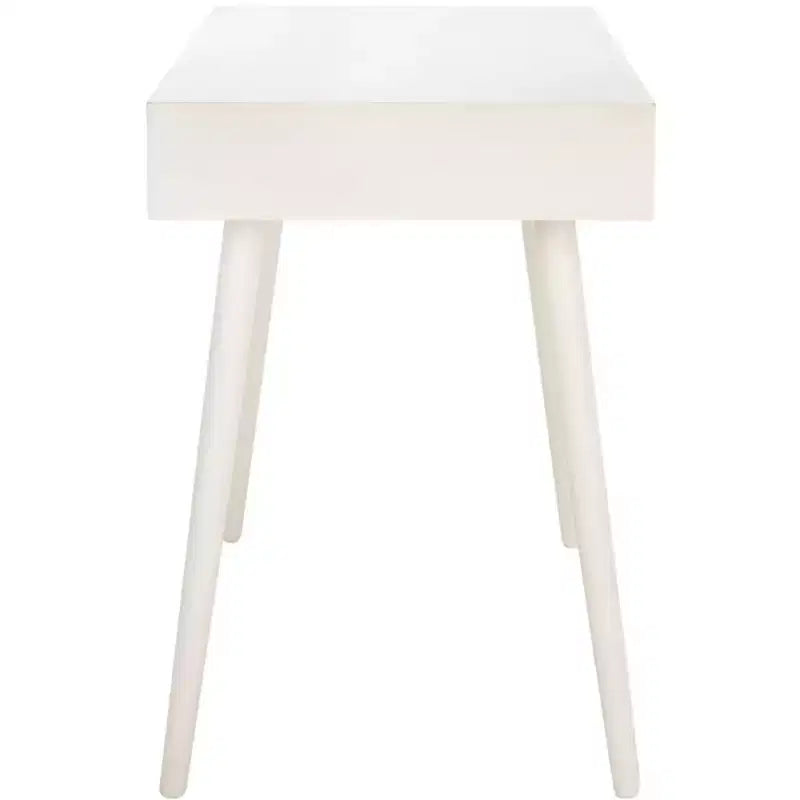 Scrivania 2 cassetti | Legno e MDF, Stile Classico, Nero/Marrone/Bianco anticato