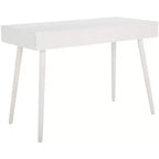 Scrivania 2 cassetti | Legno e MDF, Stile Classico, Nero/Marrone/Bianco anticato