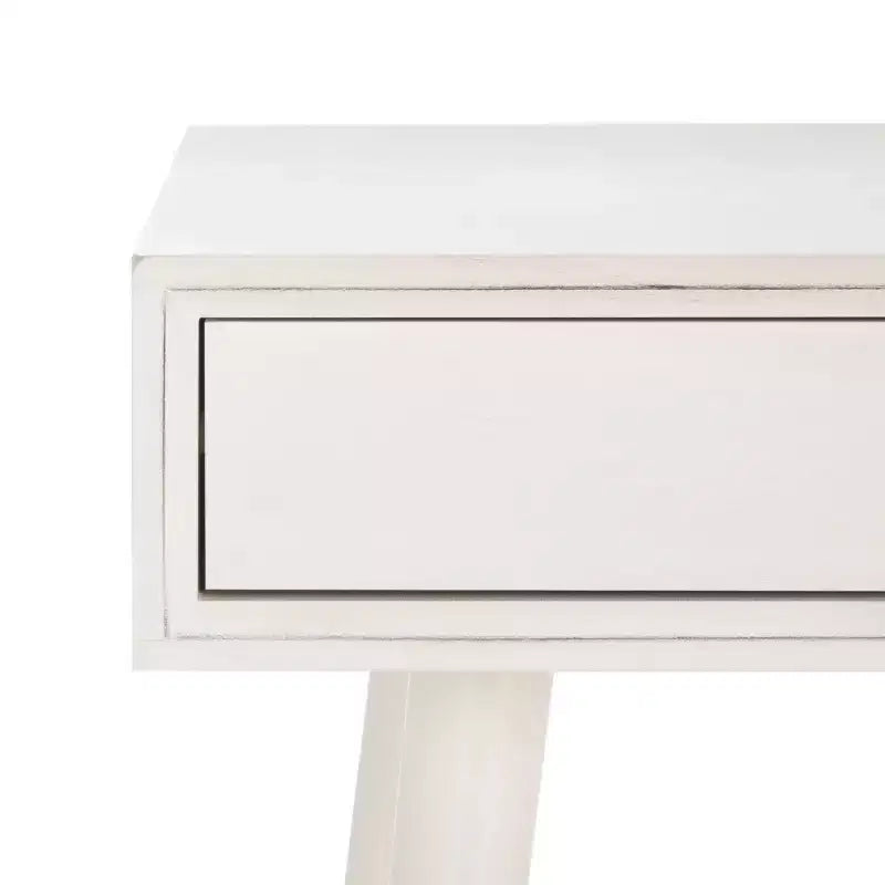 Scrivania 2 cassetti | Legno e MDF, Stile Classico, Nero/Marrone/Bianco anticato