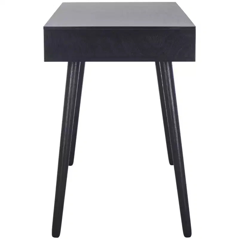 Scrivania 2 cassetti | Legno e MDF, Stile Classico, Nero/Marrone/Bianco anticato