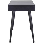 Scrivania 2 cassetti | Legno e MDF, Stile Classico, Nero/Marrone/Bianco anticato
