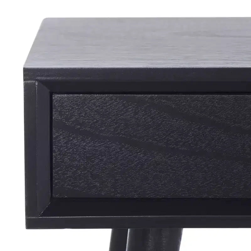 Scrivania 2 cassetti | Legno e MDF, Stile Classico, Nero/Marrone/Bianco anticato
