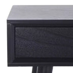 Scrivania 2 cassetti | Legno e MDF, Stile Classico, Nero/Marrone/Bianco anticato