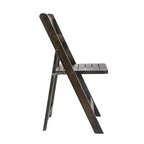 Set di 2 sedie pieghevoli da pranzo in legno massello di faggio | Capacità 136 kg, nessun assemblaggio richiesto