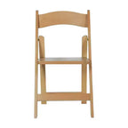 Set di 2 sedie pieghevoli da pranzo in legno massello di faggio | Capacità 136 kg, nessun assemblaggio richiesto
