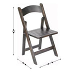 Set di 2 sedie pieghevoli da pranzo in legno massello di faggio | Capacità 136 kg, nessun assemblaggio richiesto