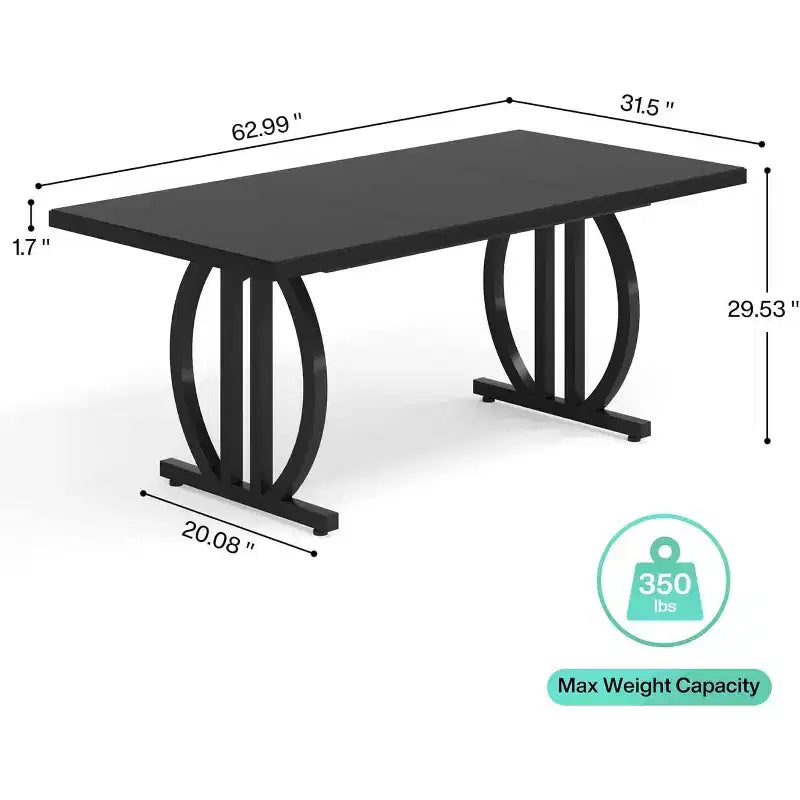 Scrivania Direzionale Moderna | Capacità 158 kg, piano in MDF e struttura in metallo