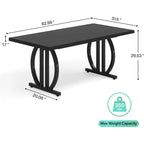 Scrivania Direzionale Moderna | Capacità 158 kg, piano in MDF e struttura in metallo