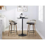 Set di 2 sgabelli da bar girevoli altezza bancone | Similpelle, struttura in legno, 66 cm