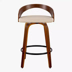 Set di 2 sgabelli da bar girevoli altezza bancone | Similpelle, struttura in legno, 66 cm