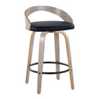 Set di 2 sgabelli da bar girevoli altezza bancone | Similpelle, struttura in legno, 66 cm
