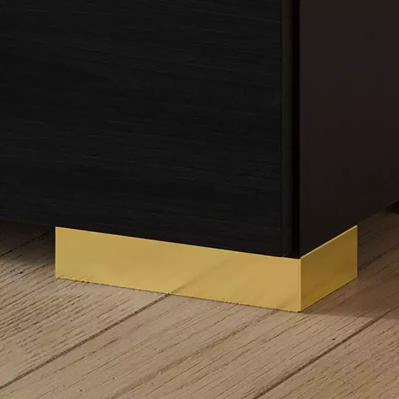 Set di 2 comodini con cassetto e gambe in metallo dorato | Camera da letto moderna
