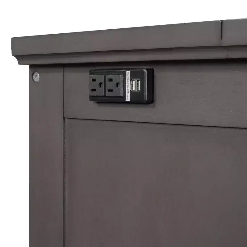 Letto a scomparsa in legno Queen/Full Size con ricarica USB e cassetti portaoggetti
