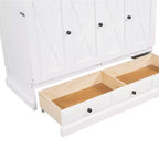 Letto a scomparsa in legno Queen/Full Size con ricarica USB e cassetti portaoggetti