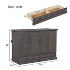 Letto a scomparsa in legno Queen/Full Size con ricarica USB e cassetti portaoggetti