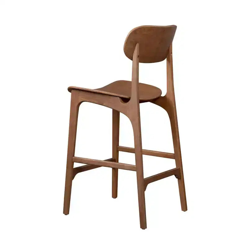 Sgabello da bar in legno da 76 cm | Schienale medio, senza braccioli, capacità 180 kg