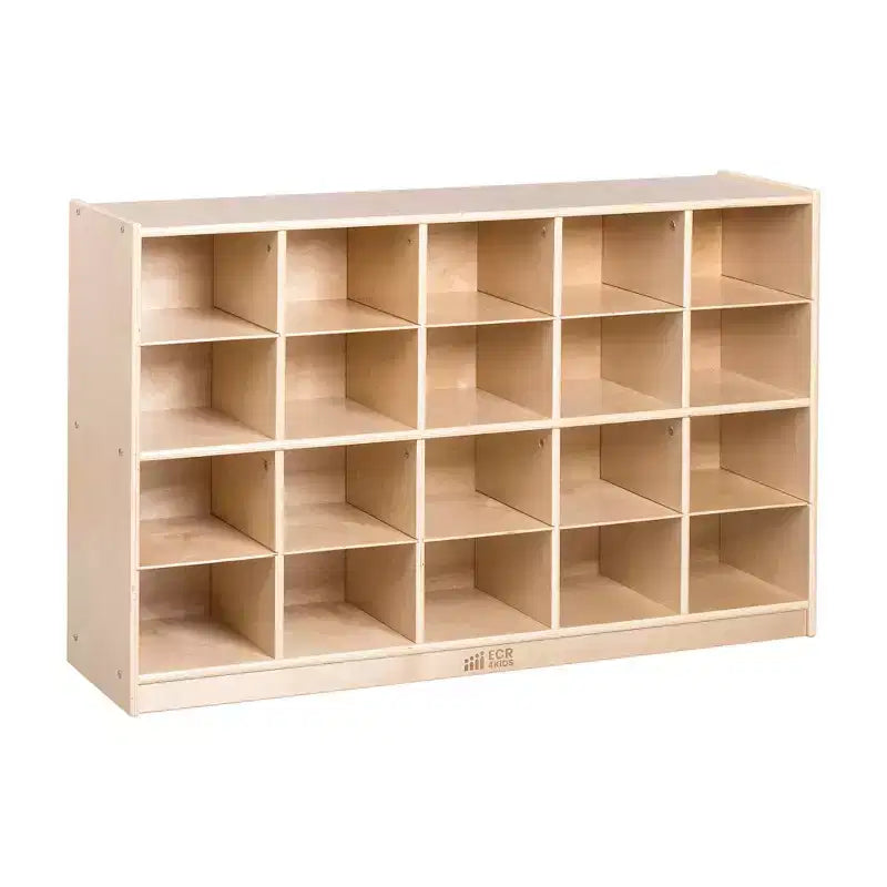 ECR4Kids 20 Cubby Mobile Tray Storage Cabinet, 4x5, Classroom Furniture
