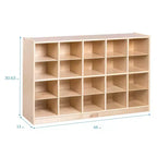 Mobile con 20 Scomparti 4x5 | Legno di Betulla, per Aula e Sala Giochi