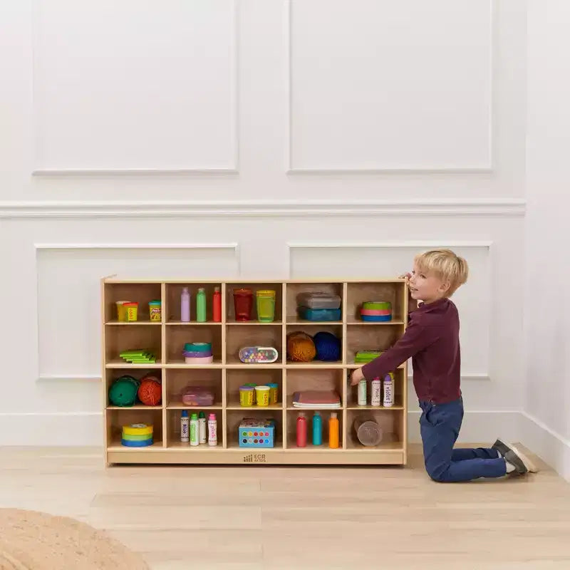 Mobile con 20 Scomparti 4x5 | Legno di Betulla, per Aula e Sala Giochi
