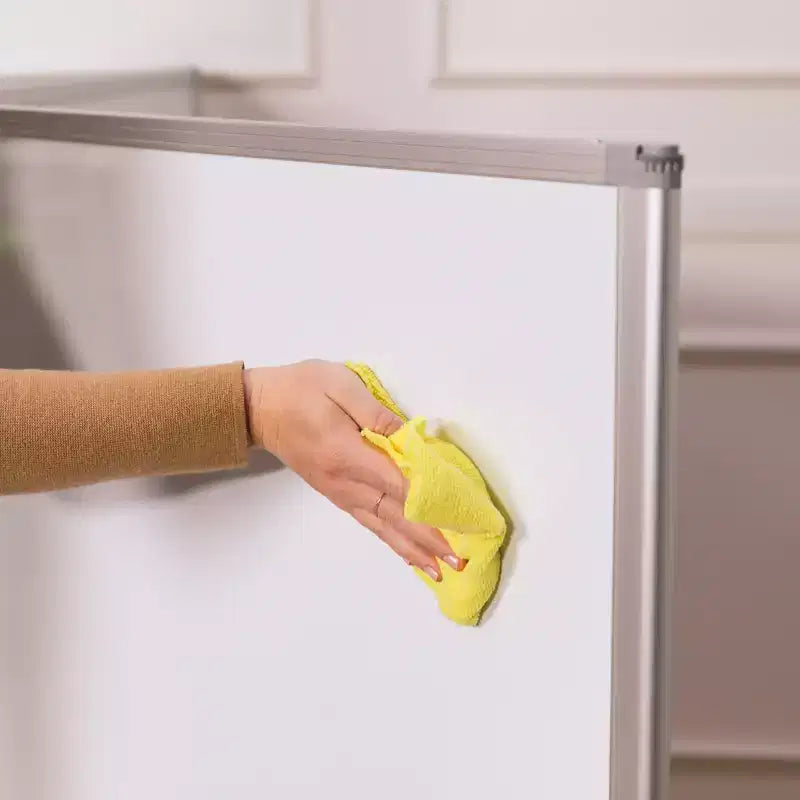 Separatore d'Ambiente Mobile a 3 Pannelli con Lavagna Magnetica e Flannel | Aula e Ufficio