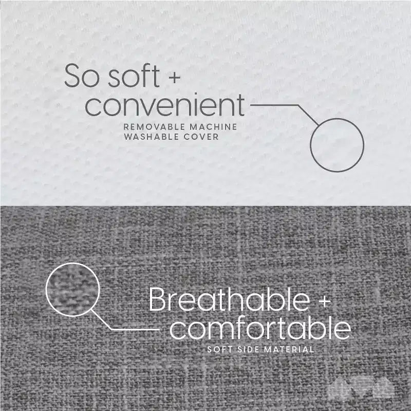 Materasso in memory foam da 5 pollici per letto estraibile, singolo - Set di 2