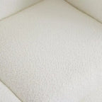 Set Divani da Soggiorno in Bouclé a 2 Pezzi Beige | Divano e Divanetto con Gambe in Betulla