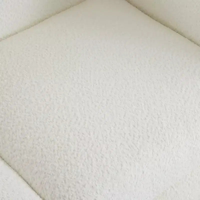 Set Divani da Soggiorno in Bouclé a 2 Pezzi Beige | Divano e Divanetto con Gambe in Betulla