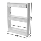 Carrello Portatutto Sottile a 3 Ripiani | Organizzatore per Bagno, Cucina e Dormitorio