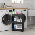 Carrello Portatutto Sottile a 3 Ripiani | Organizzatore per Bagno, Cucina e Dormitorio