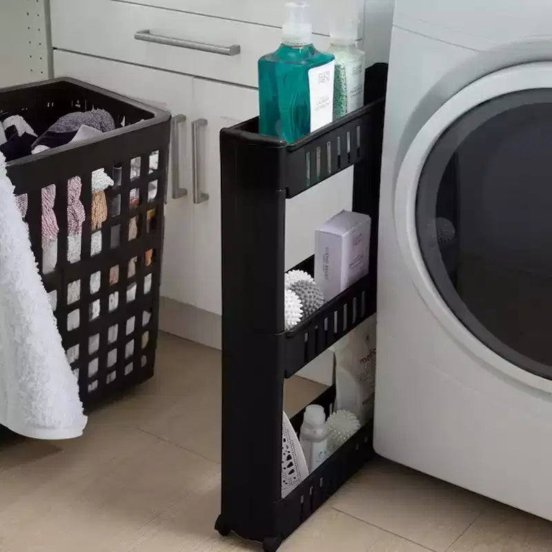 Carrello Portatutto Sottile a 3 Ripiani | Organizzatore per Bagno, Cucina e Dormitorio