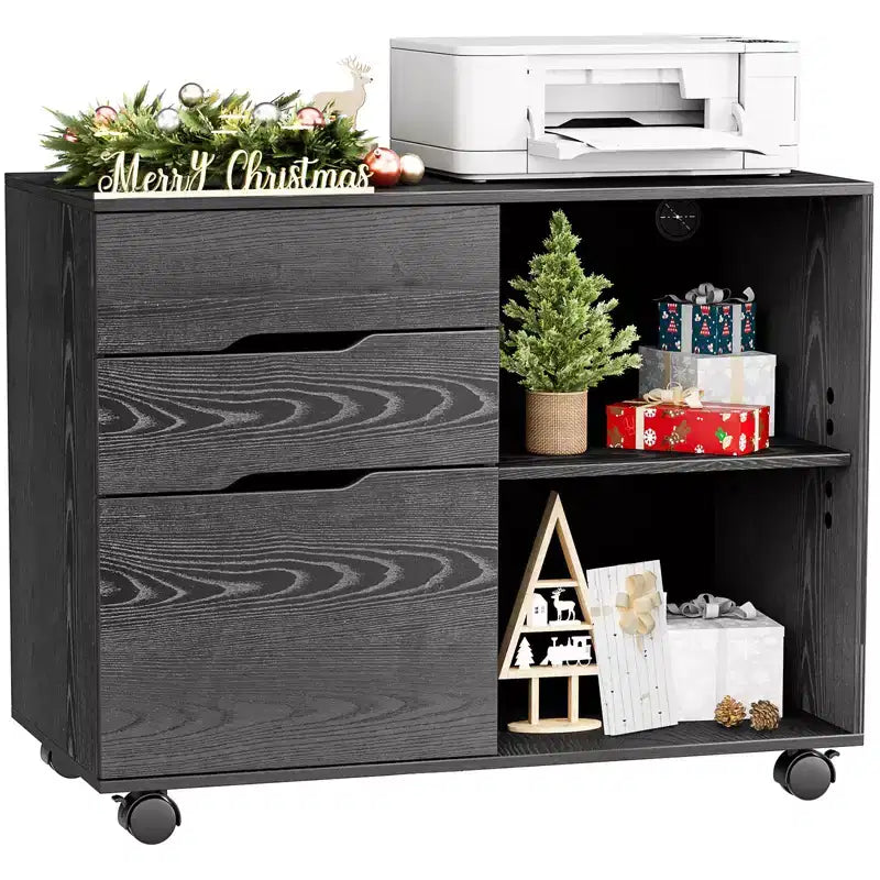 Classificatore mobile a 3 cassetti largo 79,5 cm con ruote
