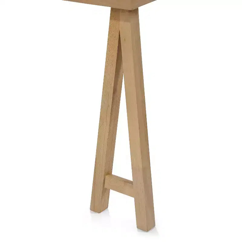 Set da pranzo moderno di metà secolo a 7 pezzi | Sedie imbottite e tavolo in legno di gomma