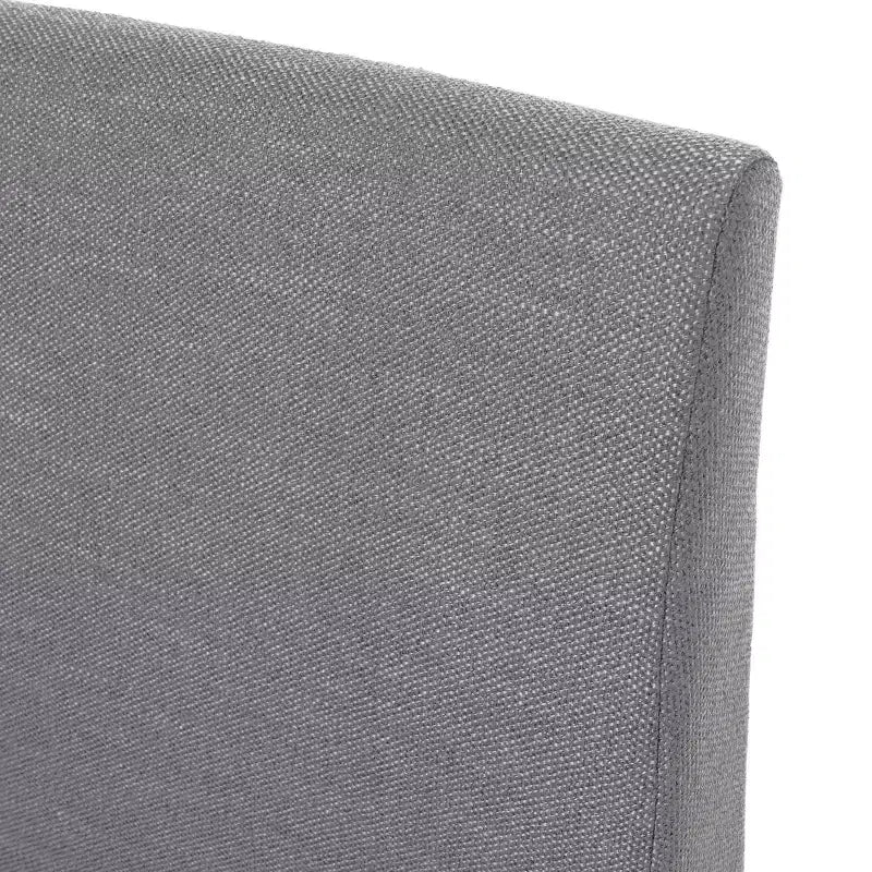 Set da pranzo moderno di metà secolo a 7 pezzi | Sedie imbottite e tavolo in legno di gomma