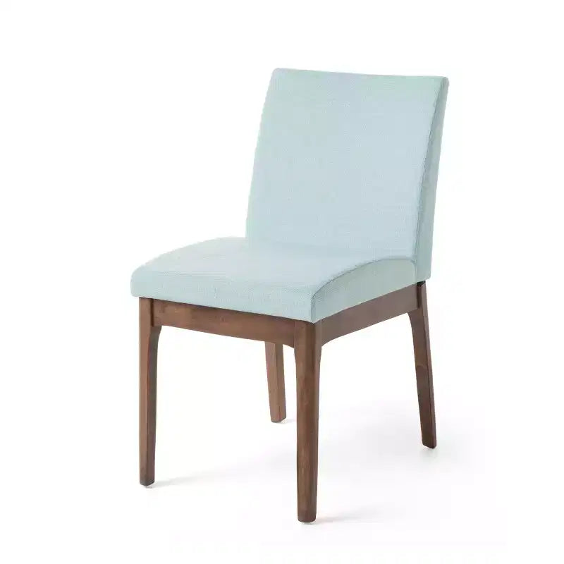 Set da pranzo moderno di metà secolo a 7 pezzi | Sedie imbottite e tavolo in legno di gomma