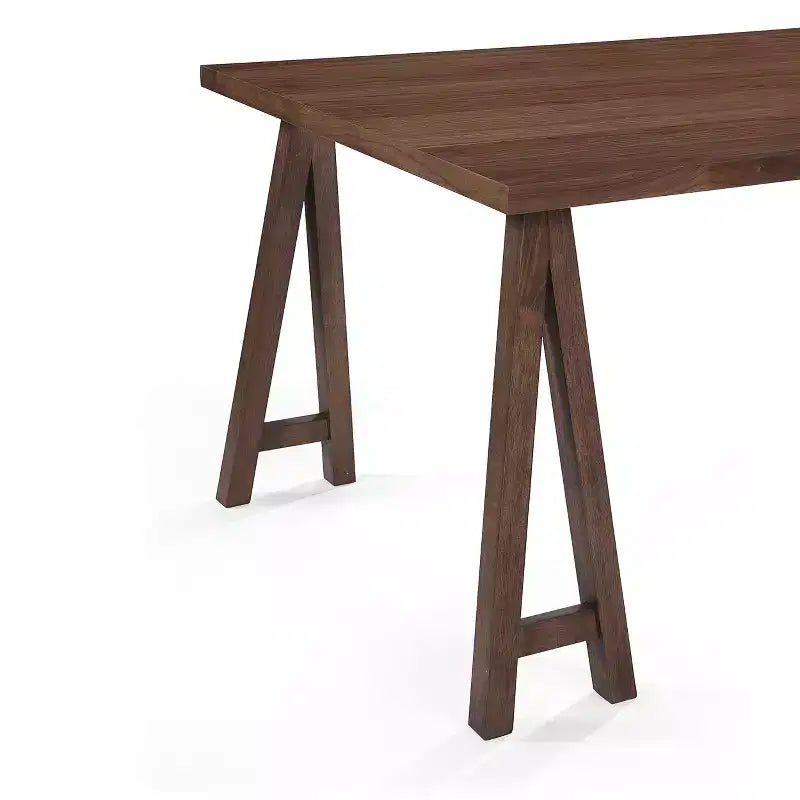 Set da pranzo moderno di metà secolo a 7 pezzi | Sedie imbottite e tavolo in legno di gomma