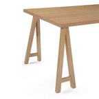 Set da pranzo moderno di metà secolo a 7 pezzi | Sedie imbottite e tavolo in legno di gomma