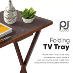 Tavolino Pieghevole Portatile per Spuntini TV | Legno Massello, Sottile e Leggero