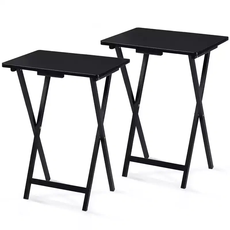 PJ Wood Folding Portable TV Snack Tray Table