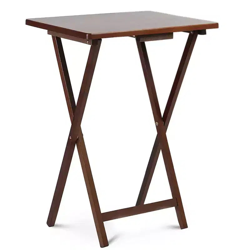 Tavolino Pieghevole Portatile per Spuntini TV | Legno Massello, Sottile e Leggero