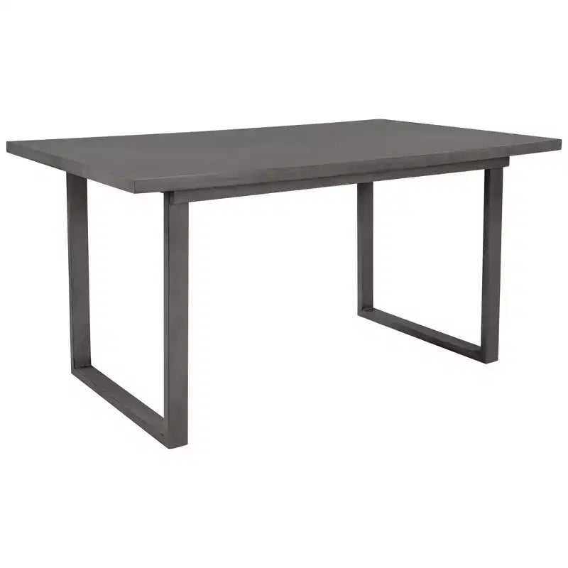 Set da pranzo da 6 pezzi con tavolo rettangolare, 4 sedie e panca - Grigio