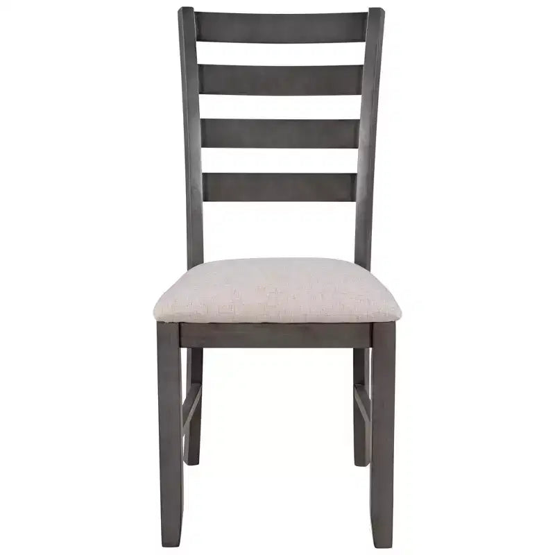 Set da pranzo da 6 pezzi con tavolo rettangolare, 4 sedie e panca - Grigio